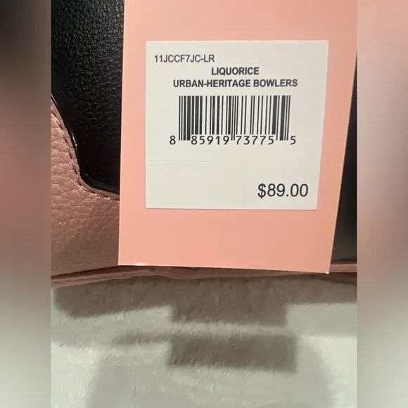 Juicy Couture Urban Heritage Bowler Bag – Pink & Black Logo Satchel NWT - Picture 9 of 9